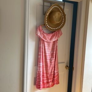 EUC Style & Co Off The Shoulder Dress or Swim Coverup ombré pink Women’s XL